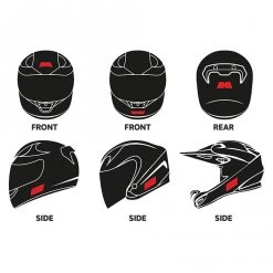 Booster Reflection Set Helmet 6 Booster Reflection Set Helmet -Winkel Voor Motoraccessoires booster reflection set helmet 2