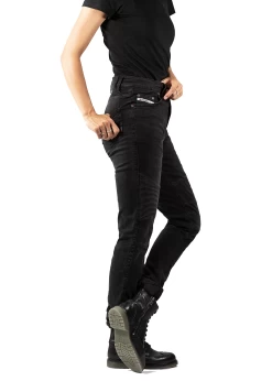 John Doe Betty Biker Jeans Black Used -Winkel Voor Motoraccessoires john doe betty biker jeans black used 1