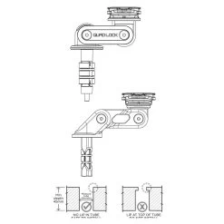 Quad Lock Fork Stem Mount -Winkel Voor Motoraccessoires quad lock fork stem mount 3