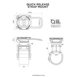 Quad Lock Quick Release Strap Mount -Winkel Voor Motoraccessoires quad lock quick release strap mount 3